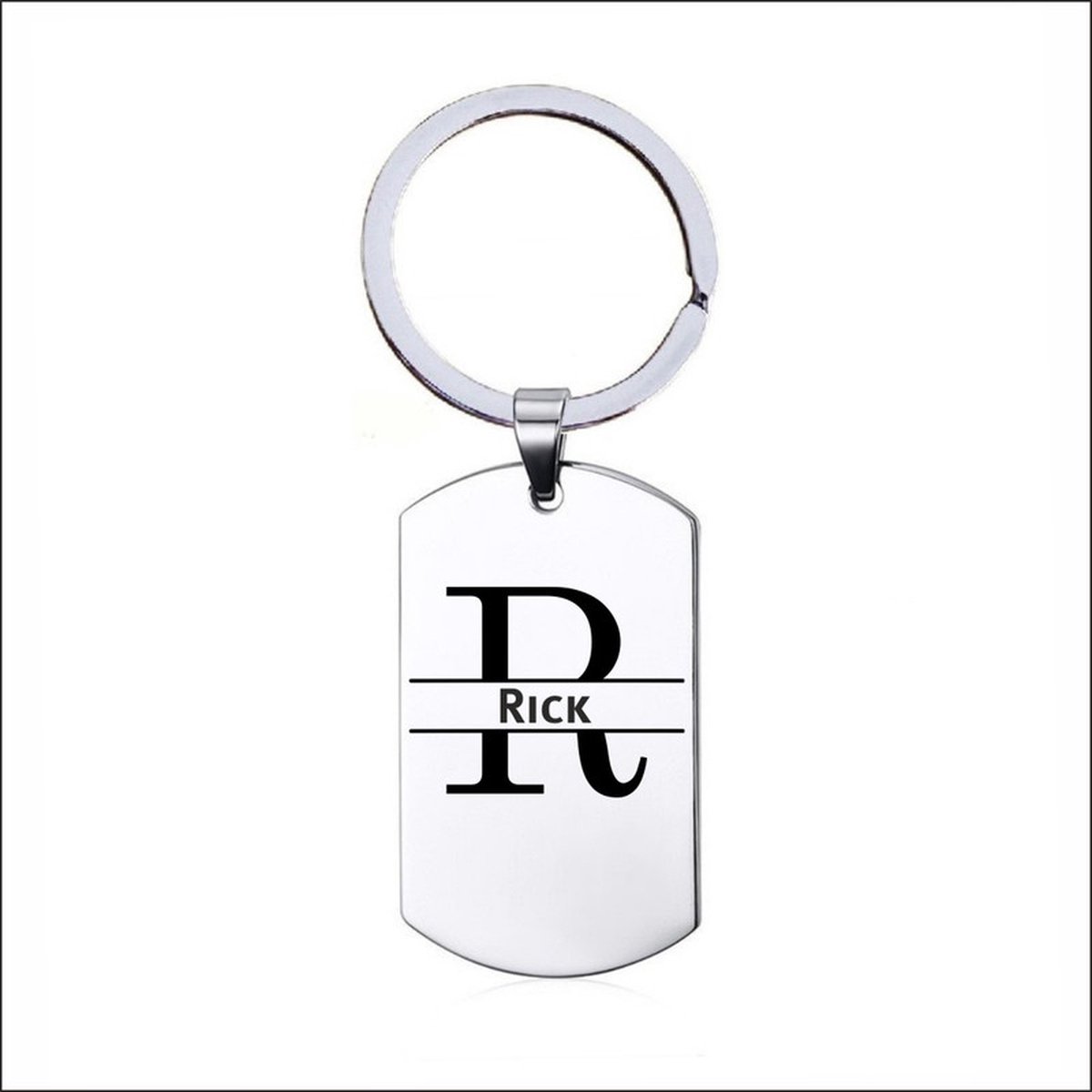 Sleutelhanger RVS Met Naam - Rick
