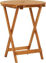 vidaXL - Tuintafel - inklapbaar - Ø60x75 - cm - massief - eucalyptushout