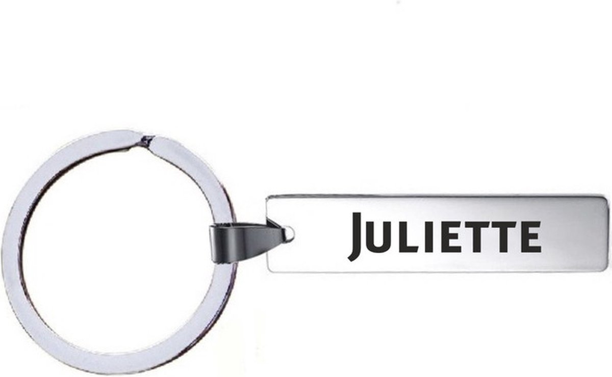 Sleutelhanger Met Naam - Juliette - RVS