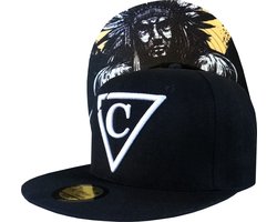 Capiche® Snapback Pet Heren – De Chief – Zwart – Verstelbaar met Druksluiting – Sportcap – Baseball Cap – Capiche Caps