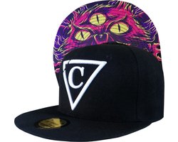 Capiche® Snapback Pet Heren – Purple Monster Cat – Zwart – Verstelbaar met Druksluiting – Sportcap – Baseball Cap