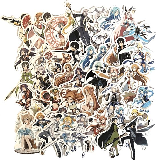 Sao Sticker Sword Art Online Stickers - 50 Stuks - Sword Art Online Asuna - Sword ...