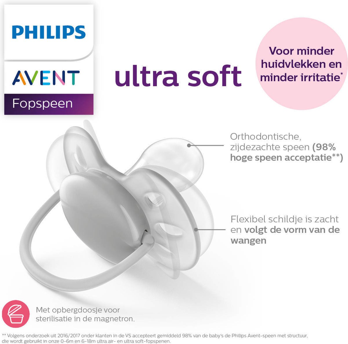 Philips Avent Sucette Ultra Soft Vert Jaune SCF091/04 +6 Mois 2 Pièces