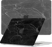 Lunso Geschikt voor MacBook Air 13 inch M2/M3 (2022-2024) cover hoes - case - Marble Shire