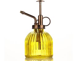 MHT Plantenspuit Glas - Geel - Vintage - 230 ml - Spray - 6 Kleuren - Water Verstuiver