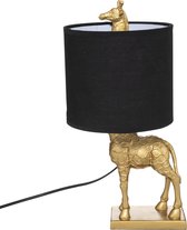 Tafellamp Giraffe goud H42 cm - Zwart - Lamp - E27