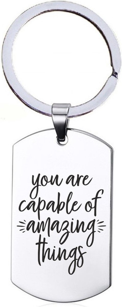 Sleutelhanger RVS - You Are Capable