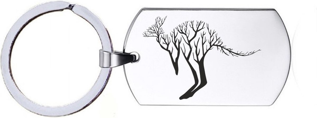 Sleutelhanger RVS - Kangeroo Bomen