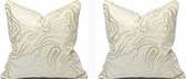 Coussins décoratifs Luxaliving - Haute qualité - Velours - rembourrage inclus - Set de 2 - 50x50