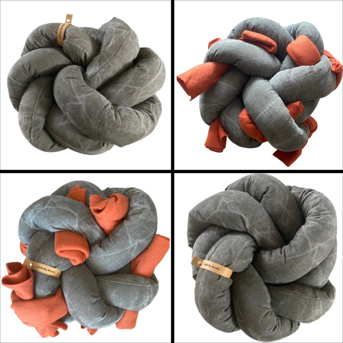 Bol.com Snuffelkussen voor honden in de kleuren grijs en roestbruin. Maat 2. Hersenwerk voor honden. MadeByShuko. Knoopkussen - ... aanbieding