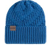 Knit Factory Sally Gebreide Muts Heren & Dames - Beanie hat - Cobalt - Grofgebreid - Warme blauwe Wintermuts - Unisex - One Size