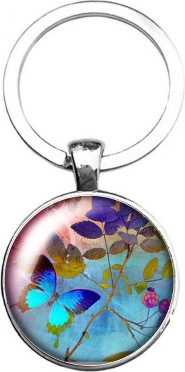Sleutelhanger Glas - Vlinder