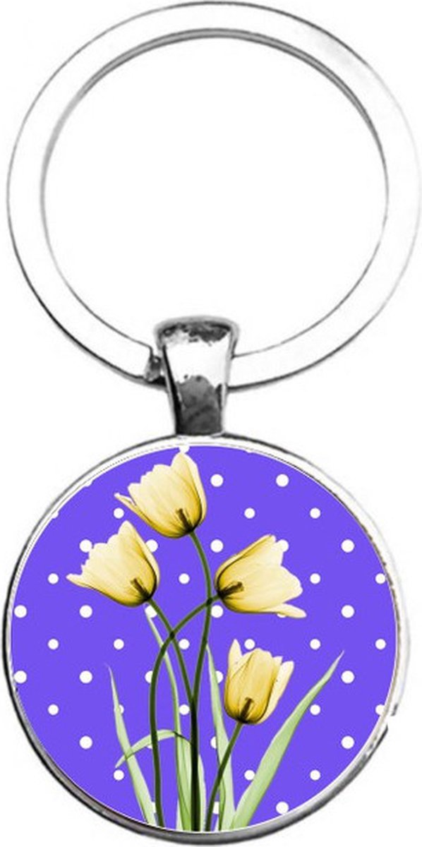 Sleutelhanger Glas - Tulpen