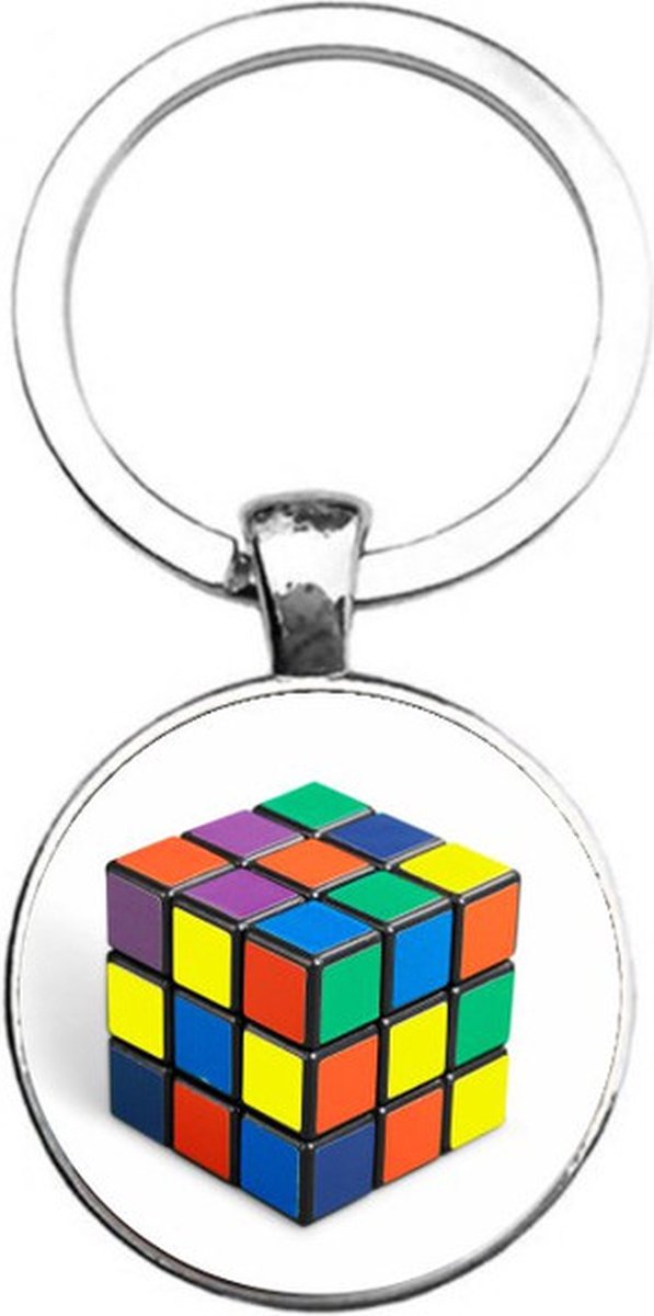 Sleutelhanger Glas - Puzzelkubus