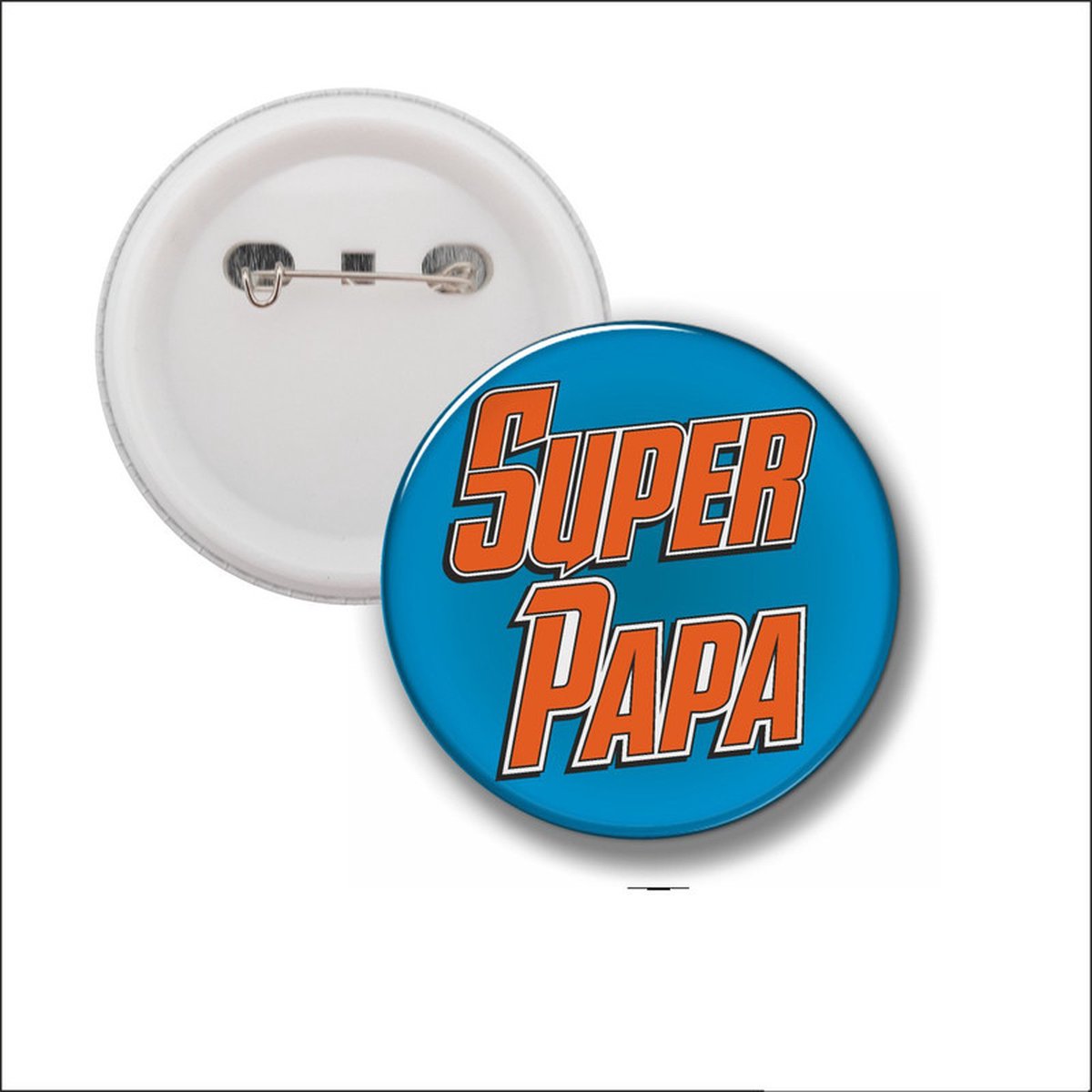 Button Met Speld 58 MM - Super Papa