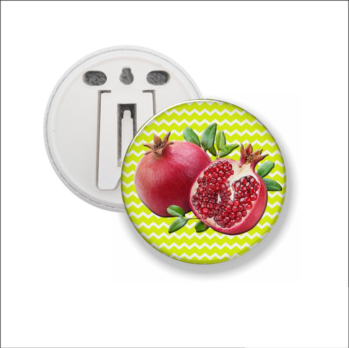 Button Met Clip - Garnaatappel