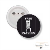 Button Met Speld 58 MM - Free Parking