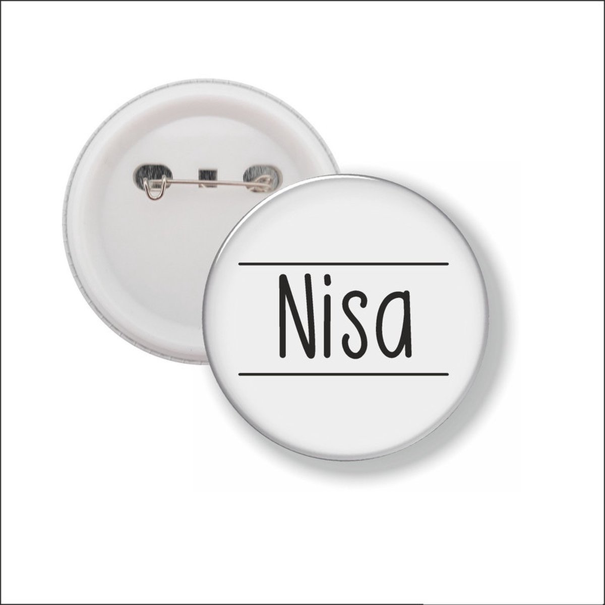 Button Met Speld 58 MM - Nisa