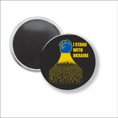 Button Magneet - I Stand With Ukraine - Oekraine - NIET VOOR KLEDING