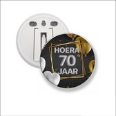 Button Met Clip 58 MM - Hoera 70 Jaar