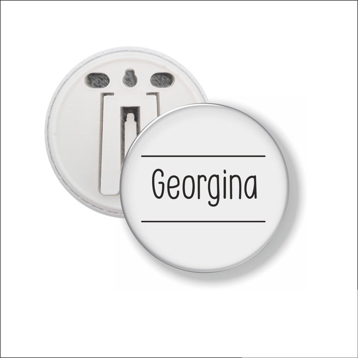 Button Met Clip 58 MM - Georgina