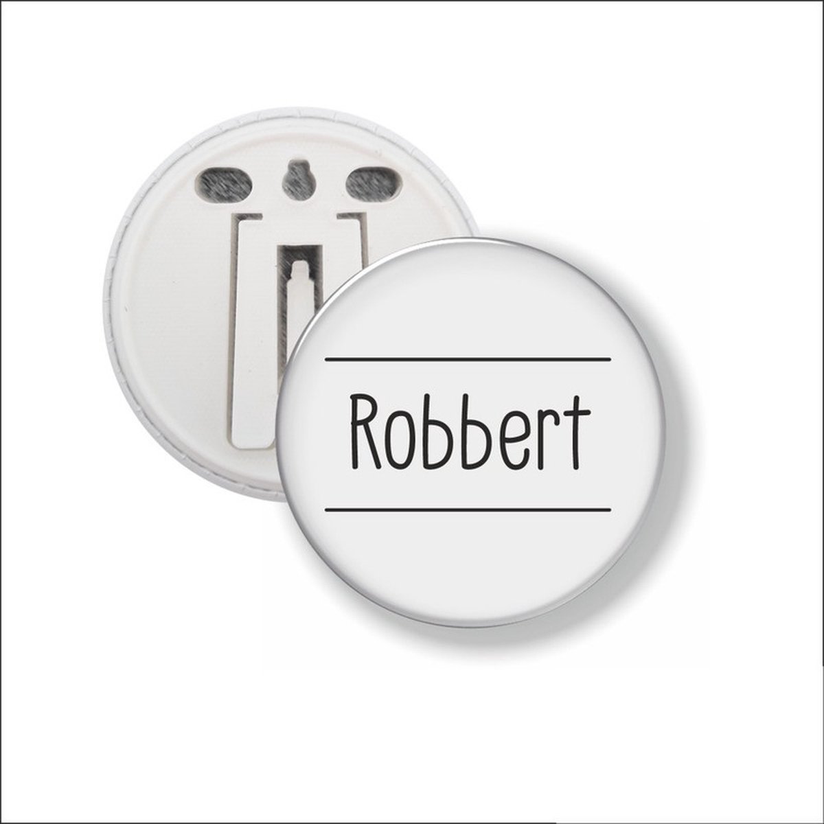 Button Met Clip 58 MM - Robbert
