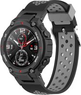 Strap-it Amazfit T- Rex - Bracelet sport Pro - noir/gris