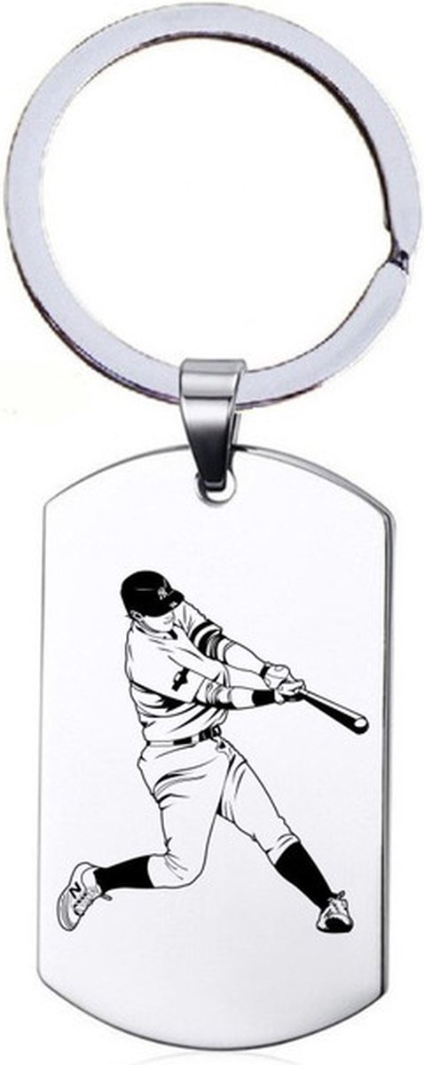 Sleutelhanger RVS - Honkbal