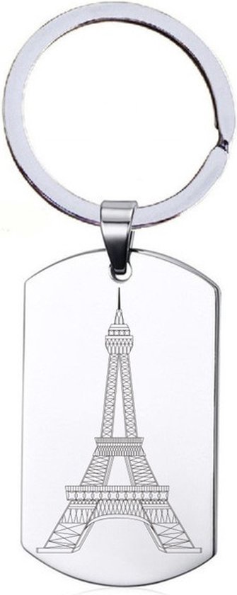 Porte-clés acier inoxydable - Tour Eiffel