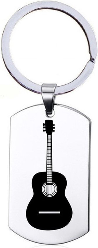 Sleutelhanger RVS - Gitaar
