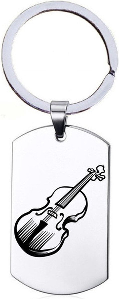 Sleutelhanger RVS - Viool