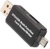 Micro SD Kaartlezer USB SD Kaarlezer USB SD Card Reader USB OTG 4-in-1 - Geschikt voor Telefoon, PC en Tablet