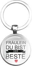 Sleutelhanger Glas - Fraulein Du Bist Der Beste