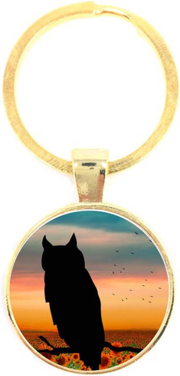 Sleutelhanger Glas - Uil