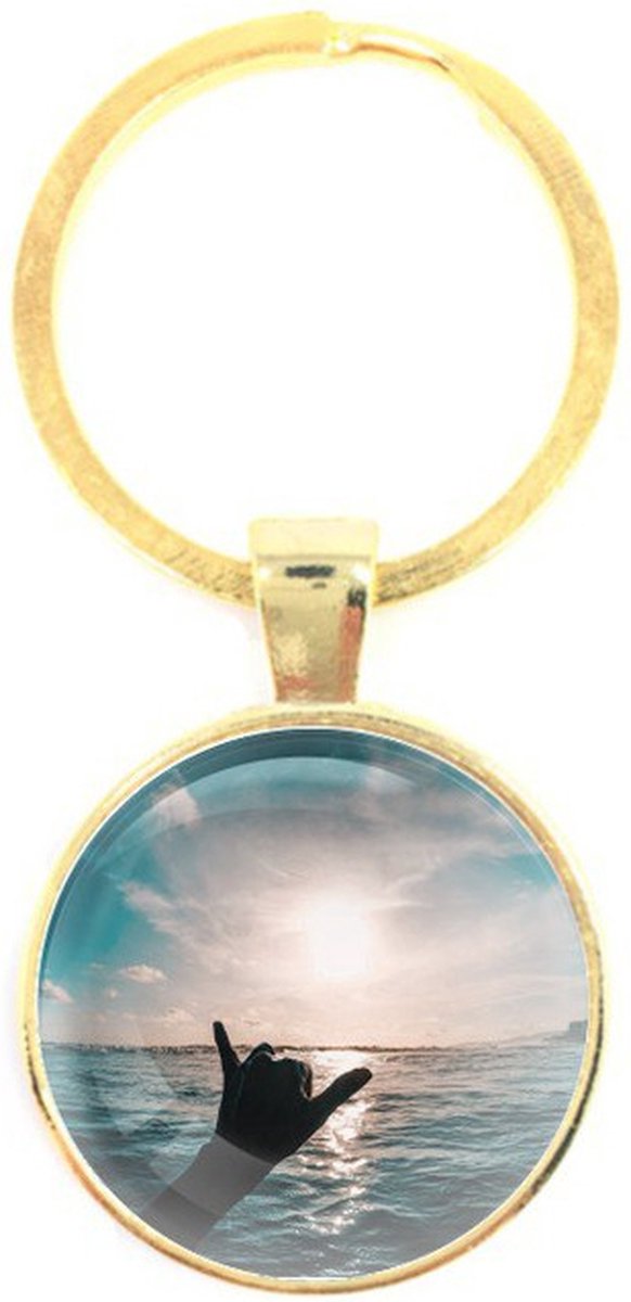 Sleutelhanger Glas - Zee