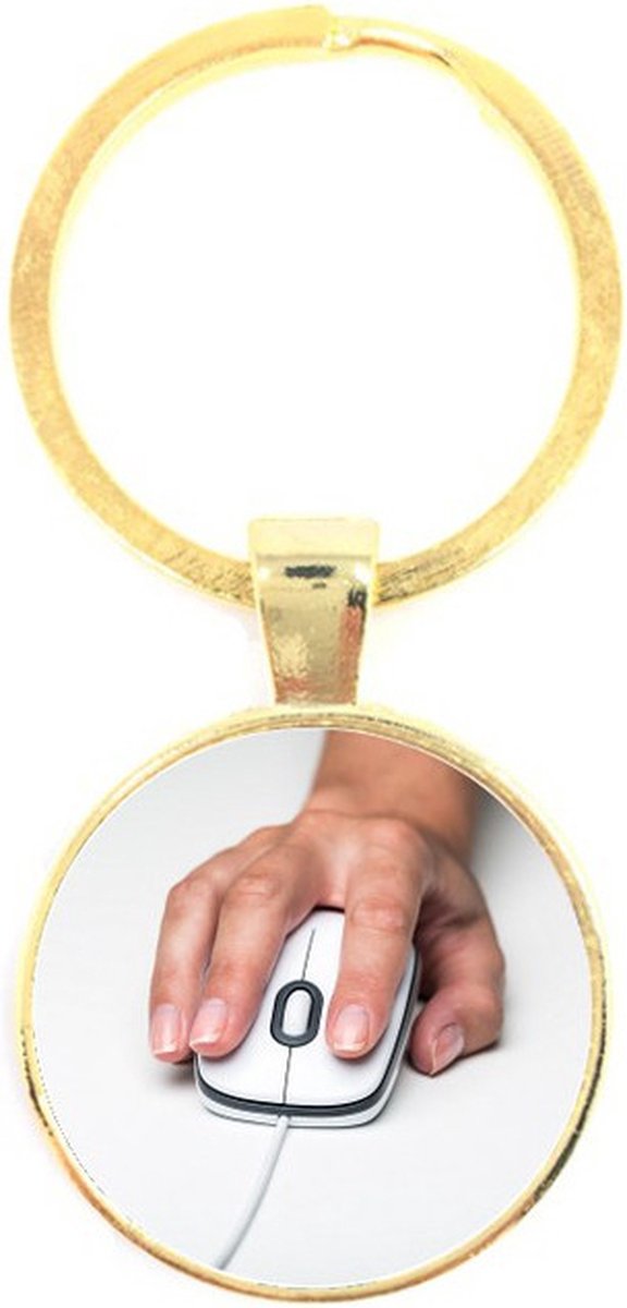 Sleutelhanger Glas - Computermuis