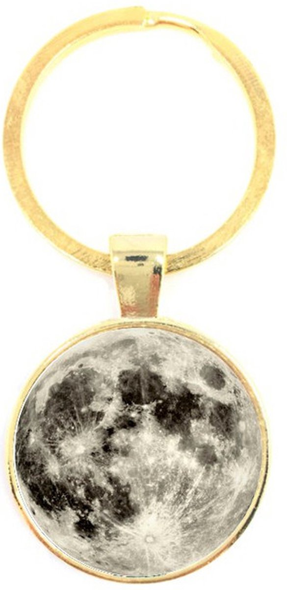 Sleutelhanger Glas - Maan