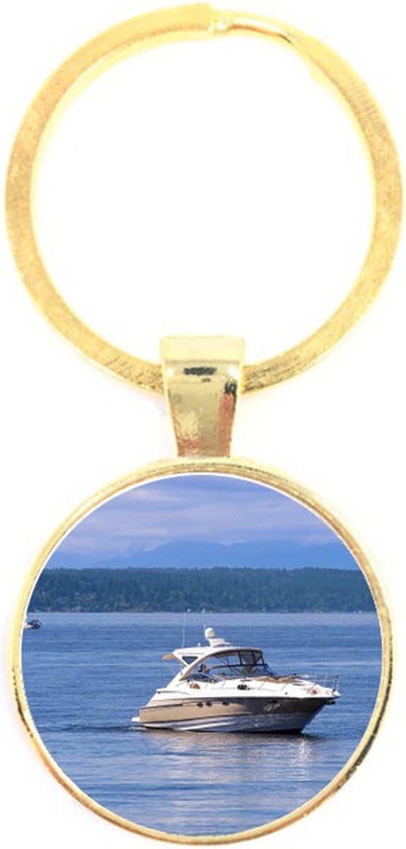 Sleutelhanger Glas - Boot