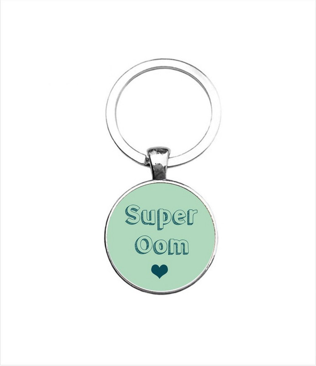 Sleutelhanger Glas - Super Oom
