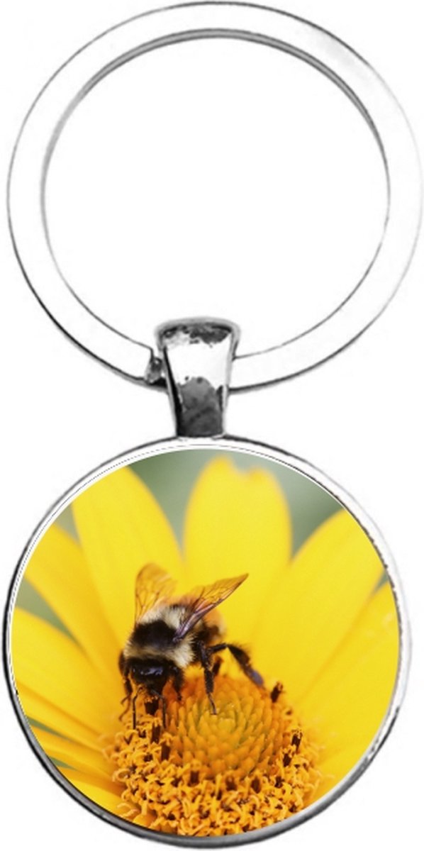 Sleutelhanger Glas - Bij