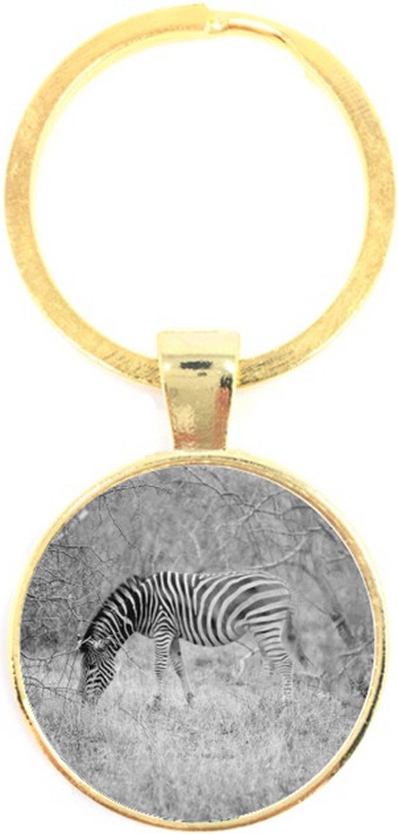 Sleutelhanger Glas - Zebra