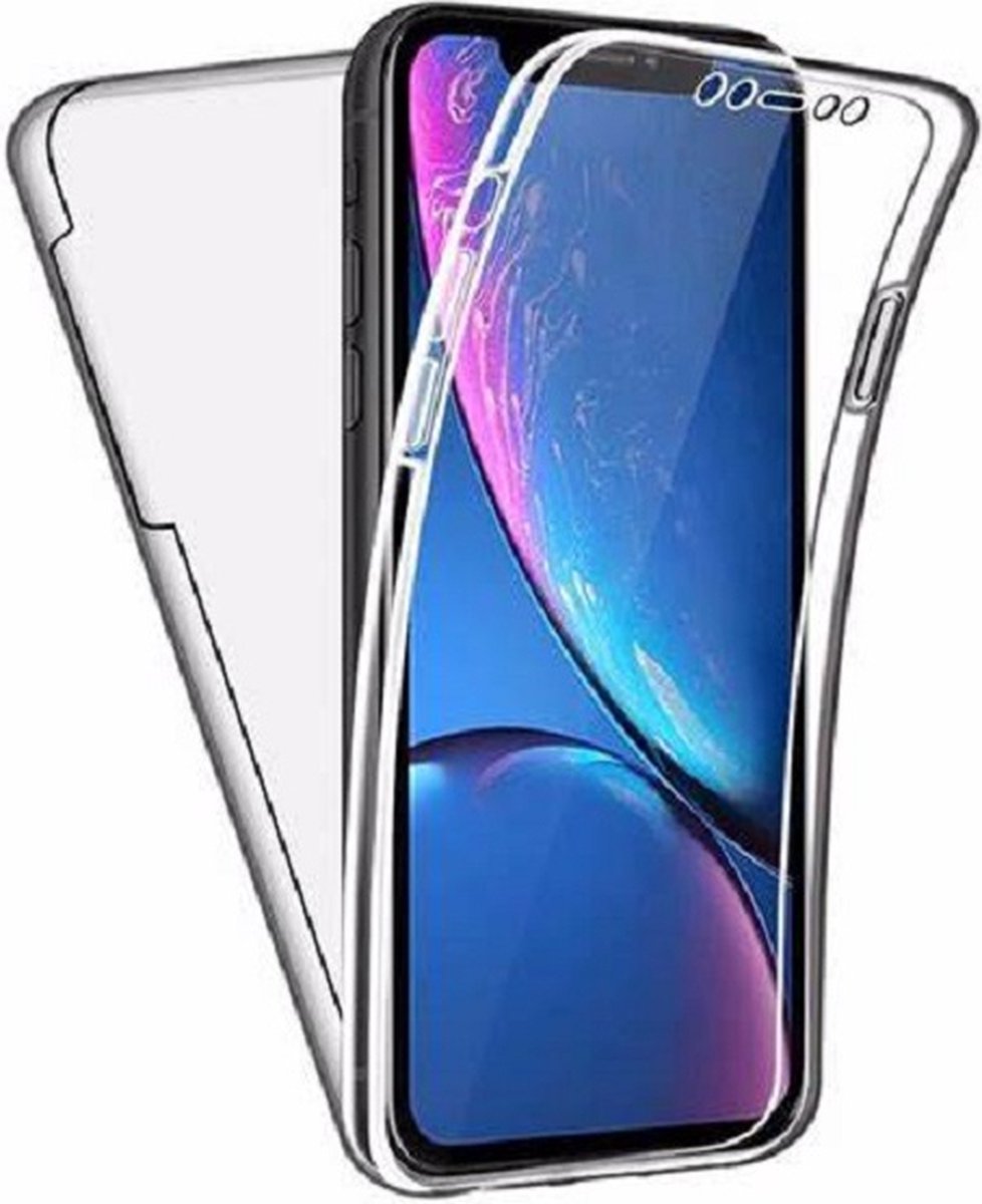 360º graden voor en achter bescherming case - Geschikt voor iPhone 14 Pro Max - Dun en Licht hoesje - Screen Protector Siliconen Transparant
