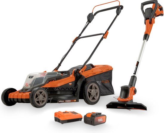  - Powerplus Dual Power POWDPG75621 Grasmaaier - 40V - Maaibreedte 420mm - 50L opvangbak - Instelbare maaihoogte -Incl. 1x '2x20V' 2.5Ah accu en lader
