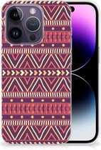Telefoonhoesje Geschikt voor iPhone 14 Pro Leuk TPU Backcase Aztec Purple