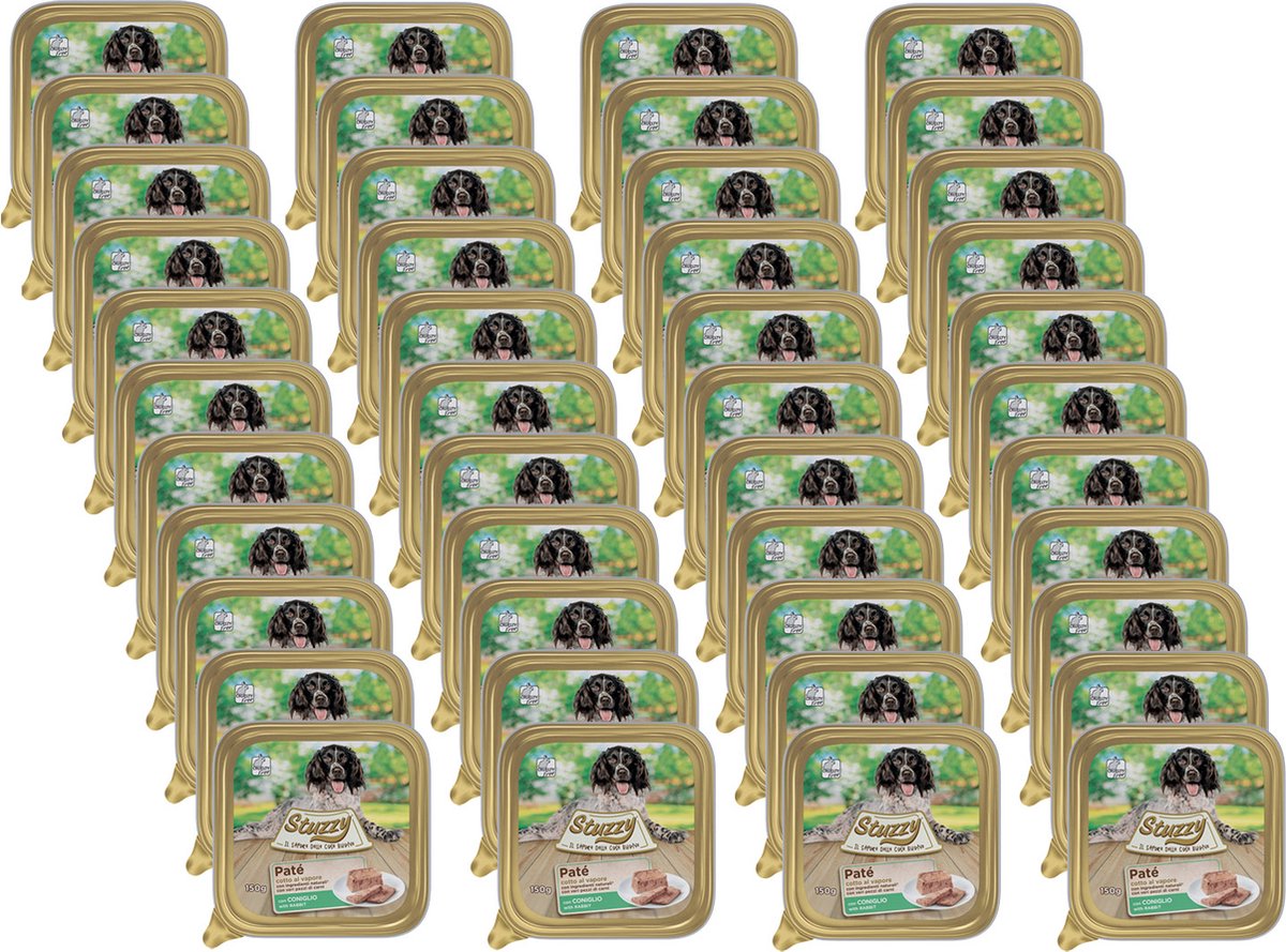 Mister Stuzzy Mister Stuzzy Dog Paté 150 g - Hondenvoer - 44 x Konijn