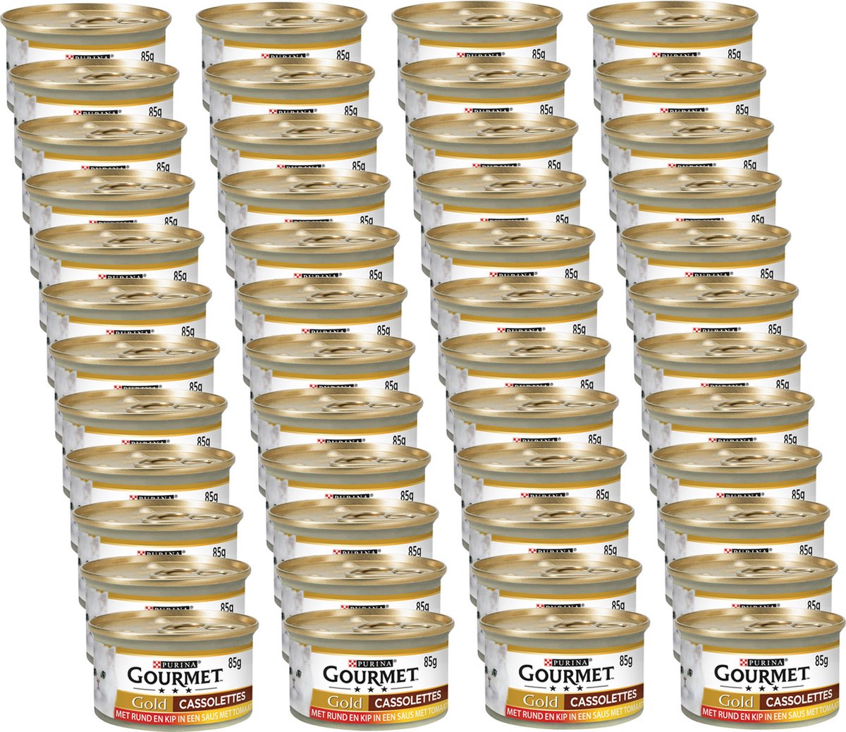 Gourmet Gourmet Gold Cassolettes 85 g - Kattenvoer - 48 x Rund&Tomaat