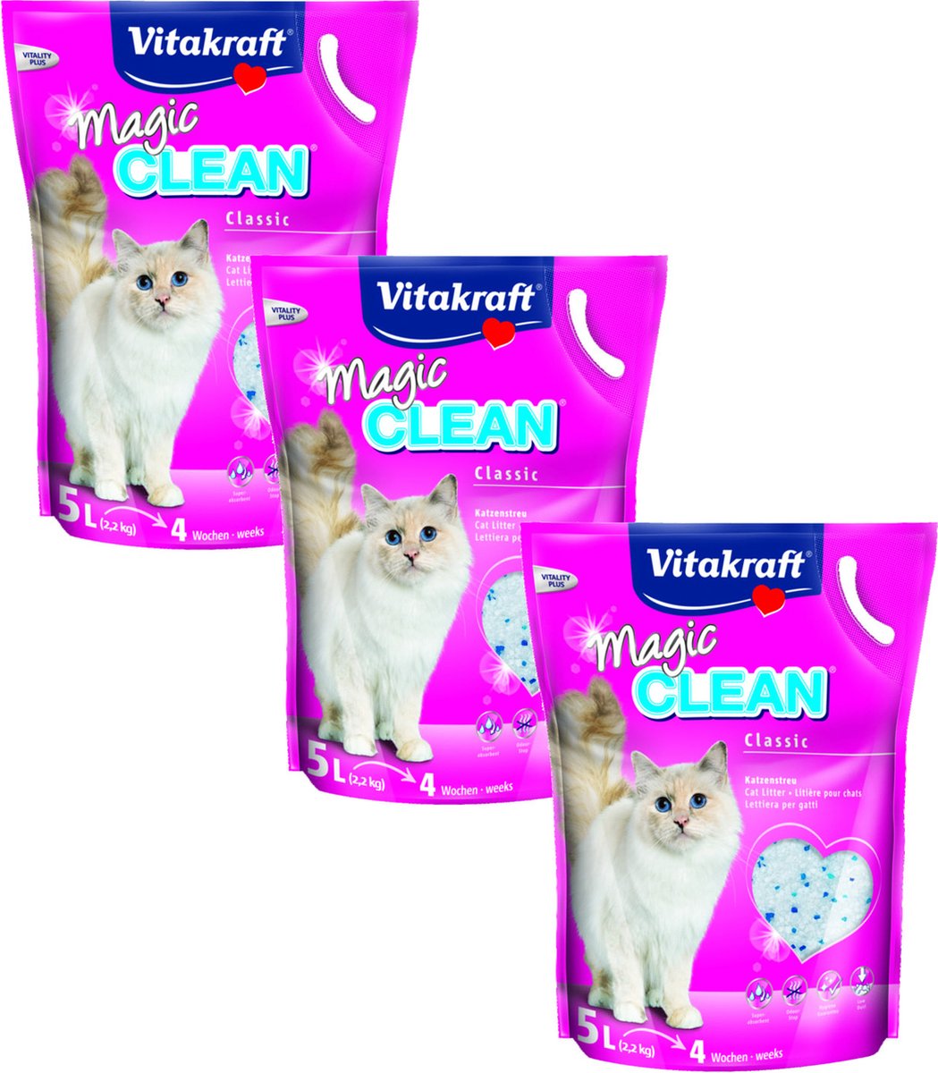 Litière pour chat Vitakraft Magic Clean – 3 x 5 l | bol.com