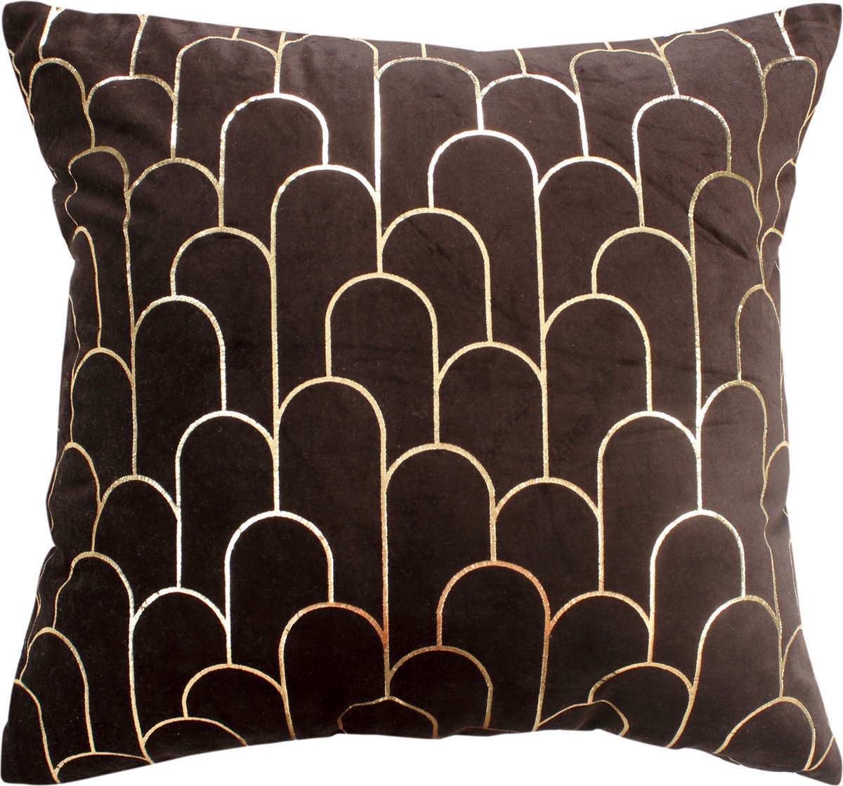 Housse de Coussin 60x60 cm - Motifs - Art Deco - Goud - Katoen / Polyester  - Pour