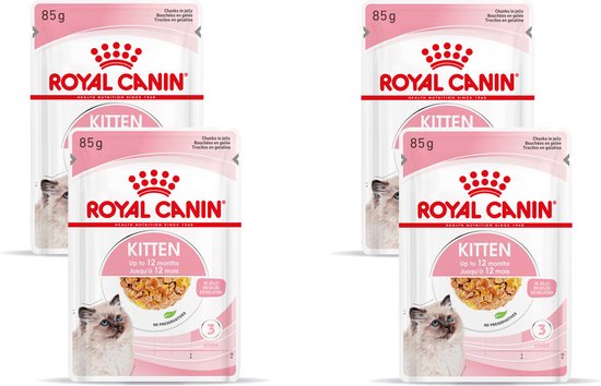 Royal Canin Kitten In Jelly - Kitten-Kattenvoer - 4 x 12x85 g