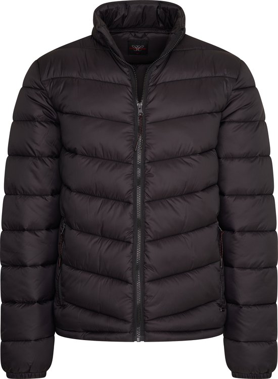 Cappuccino Italia - Heren Jas winter Winter Jacket Zwart - Zwart - Maat XXL